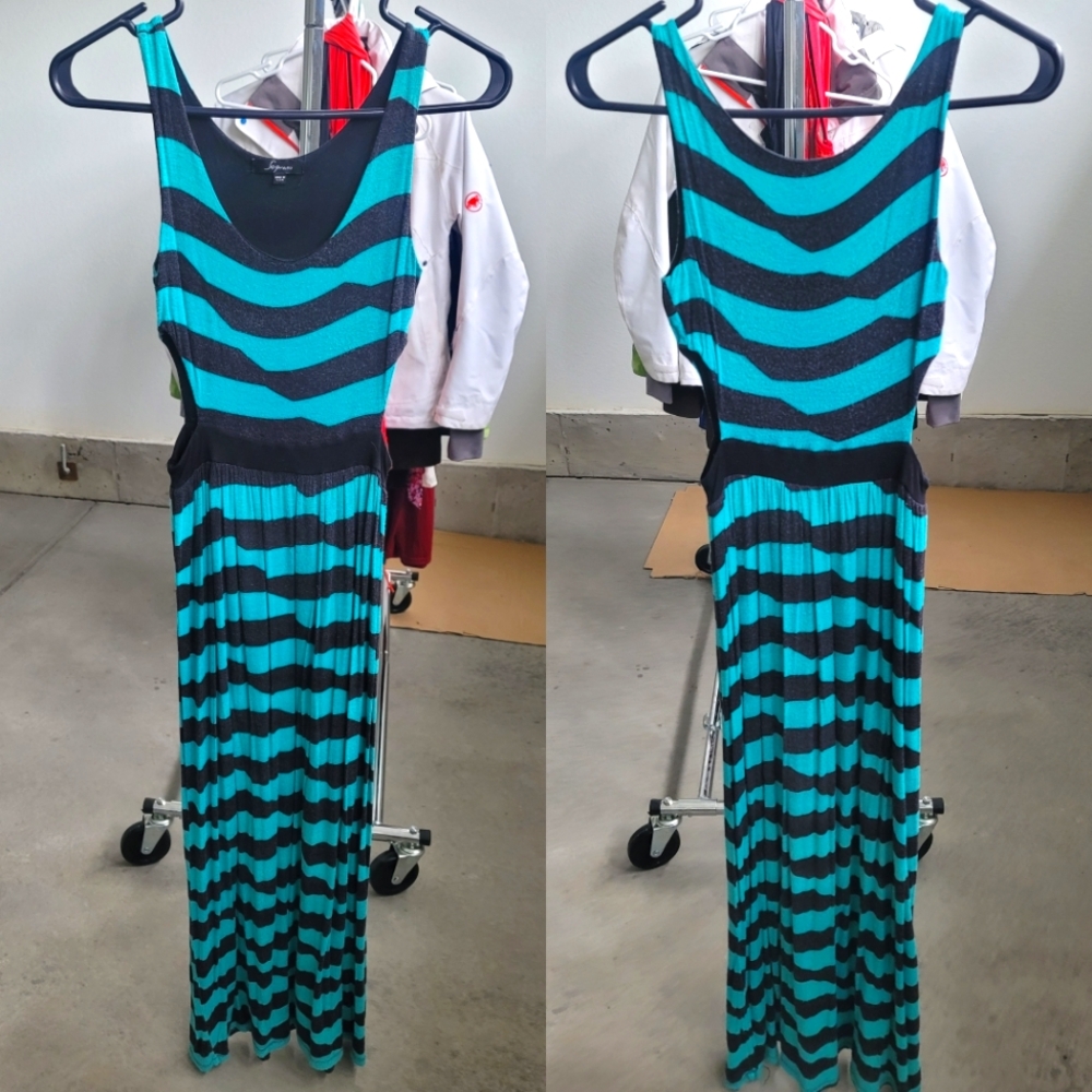 Maxi striped tank dress